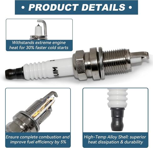 UF651 Ignition Coil & 9686 Iridium Spark Plug Plug Pack متوافقة مع 12-20 Kia Forte 5 Koup Soul Hyundai Elantra GT Coupetucson OE#9417、93175、94705、9723、97390、5356 、 xp5702、18846-11070 in Kuwait