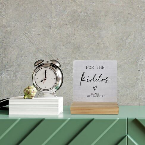 Wedding Decor, For The Kiddos Wedding Sign, Kids Wedding Activities Wood Desk Sign Plaque, Wedding Favors For Kids, Please Help Yourself Sign, Wedding Signs For Ceremony And Reception in Saudi Arabia