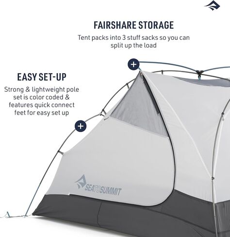 خيمة Sea to Summit Telos TR3 Plus تتسع لـ 3 أشخاص باللون الرمادي in Kuwait