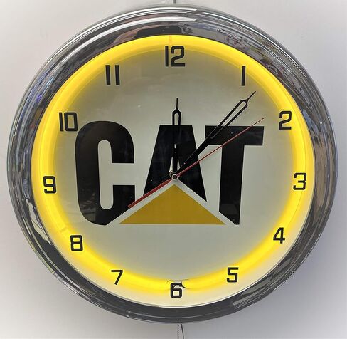 16 "Caterpillar Cat Sign Single Neon Clock in Kuwait