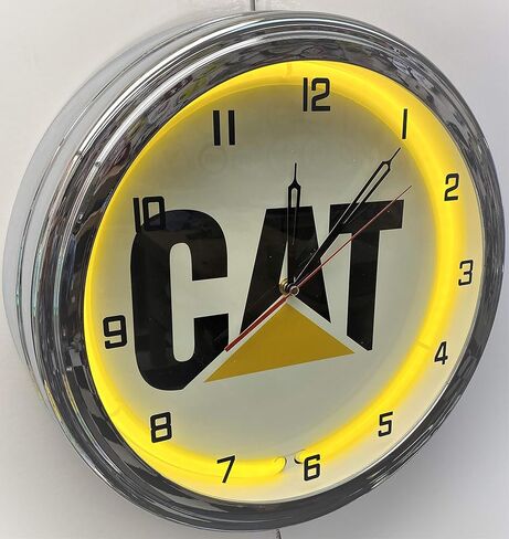 16 "Caterpillar Cat Sign Single Neon Clock in Kuwait