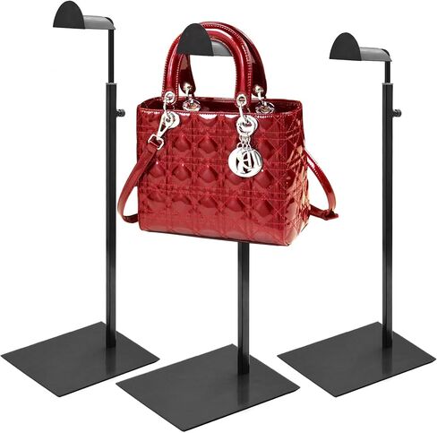 حامل شاشة محفظة ، 3 حزمة من محفظة الذهب تقف للعرض ، حامل حقيبة يد الفولاذ المقاوم للصدأ ، حامل أكياس الكتف القابل للتعديل ، للمتاجر التجارية والحفلات التجارية in Kuwait