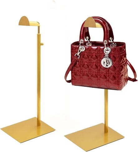 Purse Display Stand,3 Pack Gold Purse Stands for Display,Stainless Steel Handbag Display Stand, Height Adjustable Shoulder Bag Holder, for Commercial Stores And Parties in Saudi Arabia