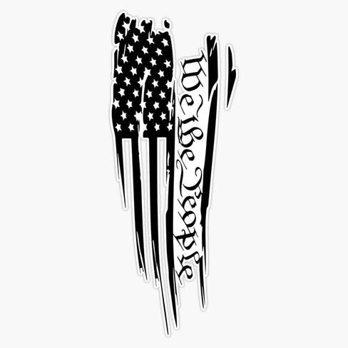 We The People Sticker Bumper Sticker Vinyl Decal 5" in Saudi Arabia