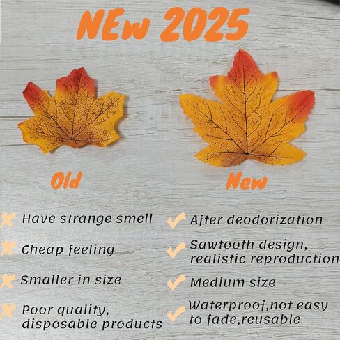 Fall Leaves Fake Artificial Maple Leaf Leaves for Table Home Events Crafts Fall Party Wedding Thanksgiving Halloween Autumn Decorations 200pcs Red Gold Green Faux Fall 3.4" Decor in Kuwait