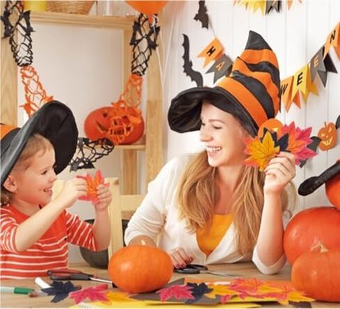 Fall Leaves Fake Artificial Maple Leaf Leaves for Table Home Events Crafts Fall Party Wedding Thanksgiving Halloween Autumn Decorations 200pcs Red Gold Green Faux Fall 3.4" Decor in Kuwait