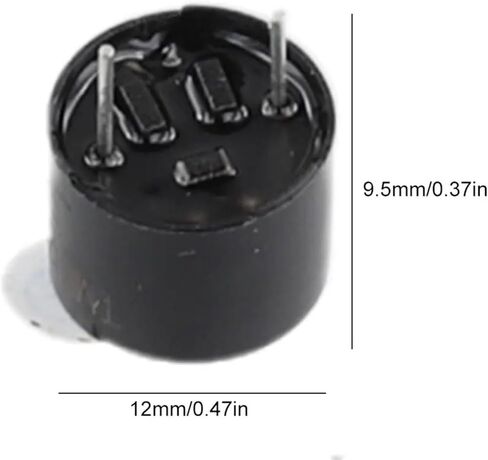 10pcs 5v electronic active active buzzer 12 * 9.5mm active buzzer sounder keaking steeper buzzer magnetic beep beep ongle in Saudi Arabia