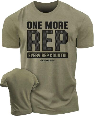 One Rep Count Keep Pushing Men's Training T-Shirt for Gym Bodybuilders in Kuwait