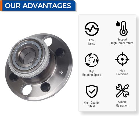 Parod 513105 محمل العجلات الخلفية وتجميع المحور الملائم لـ Acura Integra 1990-2001 ، Honda Civic 1992-2000 ، Civic Del Sol 1995-1997 W/ABS in Saudi Arabia