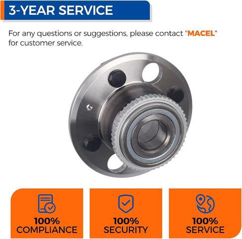 Parod 513105 محمل العجلات الخلفية وتجميع المحور الملائم لـ Acura Integra 1990-2001 ، Honda Civic 1992-2000 ، Civic Del Sol 1995-1997 W/ABS in Saudi Arabia