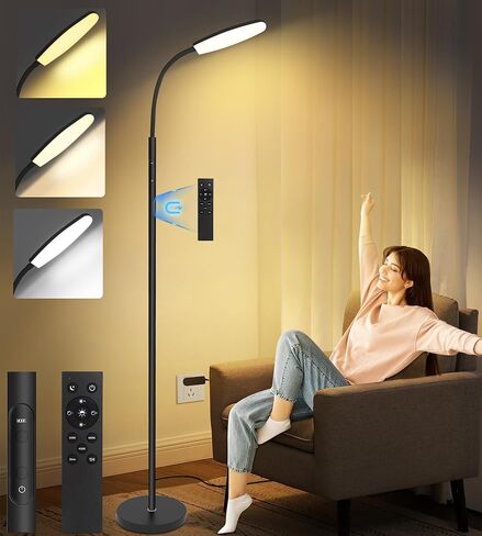 Light Therapy Lamp, 10000 Lux UV-Free Happy Therapy Lamp, Full Spectrum Sunlight Lamp with Remote Control, Light Therapy Floor Lamp with 10 Color Temperature & 6 Brightness & Timer in Saudi Arabia