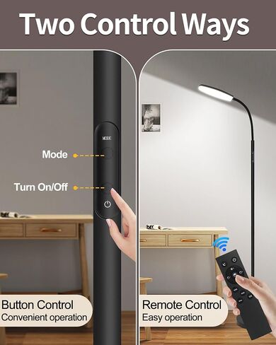 Light Therapy Lamp, 10000 Lux UV-Free Happy Therapy Lamp, Full Spectrum Sunlight Lamp with Remote Control, Light Therapy Floor Lamp with 10 Color Temperature & 6 Brightness & Timer in Saudi Arabia