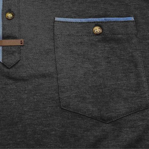 Golf Polos for Men Casual Shirts Classic Button Basic Short Sleeve Shirt Solid Tees Golf Stylish Tops with Pocket in Saudi Arabia