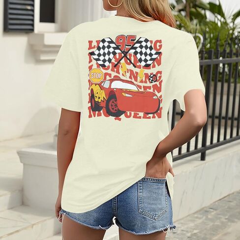 Racing Shirt for Women Race Checkered Flag T Shirt Racing Lover Tee Fast Cars Short Sleeve Tops in Saudi Arabia