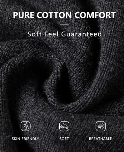 QUALFORT Women's 100% Cotton Midweight V-Neck Button Down Cardigan Sweaters with Pockets in Saudi Arabia