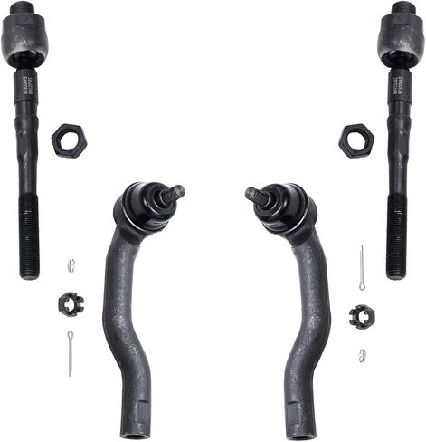 Detroit Axle - Front 4pc Tie Rods for 07-14 Ford Edge Lincoln MKX ، 4 Outer & Inner Tie Rod نهايات 2007 2008 2008 2010 2011 2013 2013 2014 in Saudi Arabia