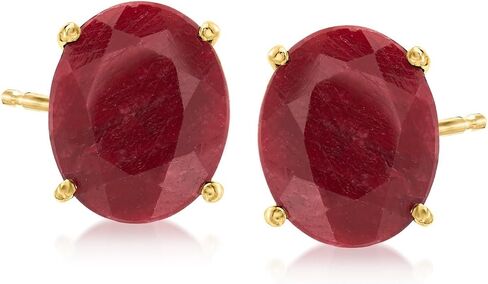 Ross-Simons 9.60 ct. t.w. Ruby Earrings in 18kt Gold Over Sterling in Saudi Arabia