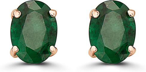 Le Vian Oval Gemstone Stud Earrings for Women | 14k Gold Studs for Her in Classic Prong Setting | Elegant Earrings Push Back in Saudi Arabia