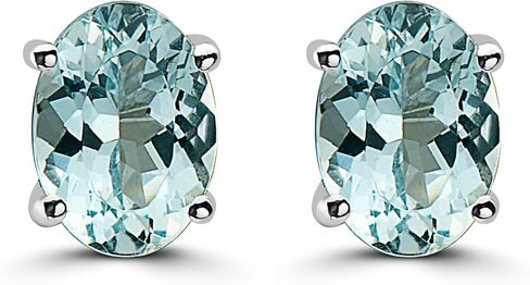 Le Vian Oval Gemstone Stud Earrings for Women | 14k Gold Studs for Her in Classic Prong Setting | Elegant Earrings Push Back in Saudi Arabia