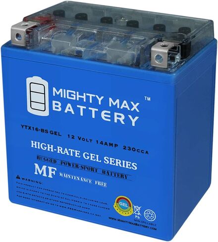 Mighty Max Battery YTX16-BS 12V 14AH Gel Battery for Suzuki 1400 VS1400GL LITRUDER '87 -09 in Saudi Arabia