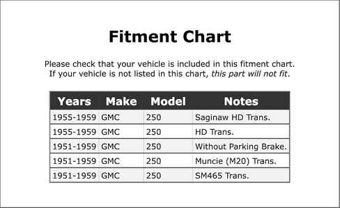 ختم النقل اليدوي الخلفي متوافق مع GMC 250 1959 1958 1957 1956 1955 1954 1953 1952 1951 P-2010127 in Saudi Arabia