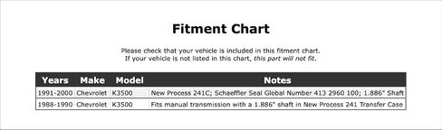 Rear Manual Transmission Seal Compatible With Chevrolet K3500 2000 1999 1998 1997 1996 1995 1994 1993 1992 1991 1990 1989 1988 P-2580793 in Saudi Arabia