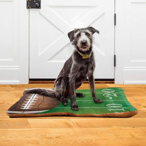American Football Field Dog Bed Cat Bed, Rectangle Comfortable Pet Bed, Ultra Soft Calming Dog Bed for Small Medium Large Dogs, 36x24in in Kuwait
