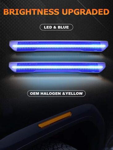 Upgrade Front & Rear Amber LED Fender Side Marker Light Compatible with GMC Sierra 2500HD 3500HD 2020-2024 Pickup Side Parking Position Turn Signal Lamp, Smoked Lens LED 4PCS in Saudi Arabia