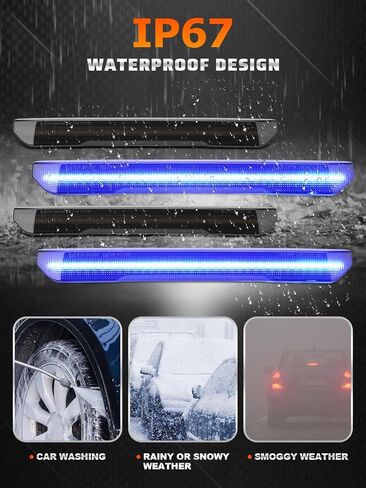 Upgrade Front & Rear Amber LED Fender Side Marker Light Compatible with GMC Sierra 2500HD 3500HD 2020-2024 Pickup Side Parking Position Turn Signal Lamp, Smoked Lens LED 4PCS in Saudi Arabia