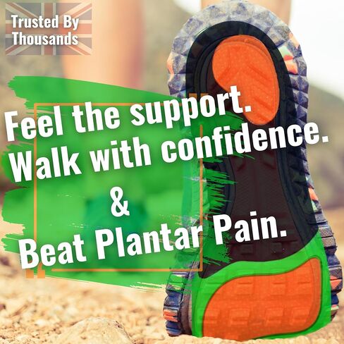 Plantar People Orthotic Insoles Full Length with Arch Supports & Silicone Heel Pads, Metatarsal and Heel Cushion for Plantar Fasciitis Treatment (M) in Saudi Arabia