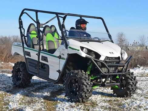 Superatv نصف الزجاج الأمامي متوافق مع Kawasaki teryx 800/4 800 2016+ | 1/4 "سميكة من البولي الكربونات ذات اللون الداكن-250x أقوى من الزجاج | ارتفاع الزجاج الأمامي: 8-1/8" in Saudi Arabia