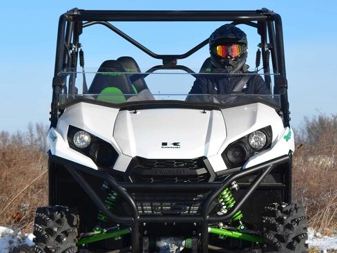 Superatv نصف الزجاج الأمامي متوافق مع Kawasaki teryx 800/4 800 2016+ | 1/4 "سميكة من البولي الكربونات ذات اللون الداكن-250x أقوى من الزجاج | ارتفاع الزجاج الأمامي: 8-1/8" in Saudi Arabia