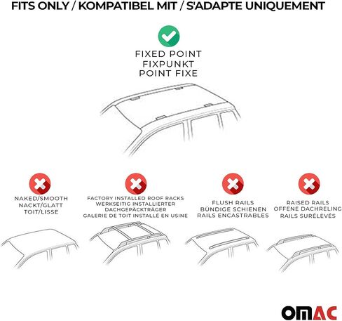 OMAC Premium Roof Rack Cross Bars Compatible with Lexus NX 2015-2021 Aluminium Car Roof Racks, Rooftop Cargo Bars for Ski Luggage Rack Kayak Bike Canoe Snowboard CrossBars 220LB Capacity in Saudi Arabia