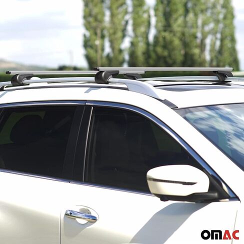 OMAC Roof Racks Cross Bars Luggage Carrier Durable for Kia Rondo 2007-2010 Black 2 Pcs Anti-Theft for Travel Kayak Canoe Surf Ski Snowboard Camping in Saudi Arabia