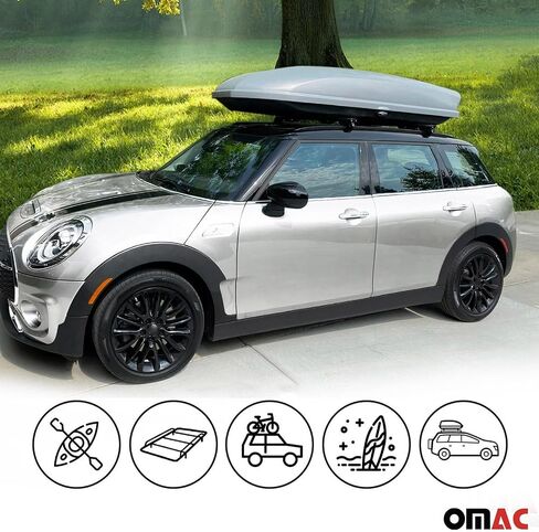 OMAC Cross Bars Roof Racks Aluminium for BMW X4 G02 2018-2023 Silver 2Pcs in Saudi Arabia