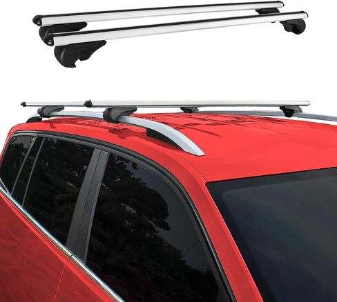 رفوف سقف Omac Cross Bars حامل الأمتعة متينة لـ Kia Rondo 2007-2010 Black 2 PCS مضاد للسرقة للسفر Kayak Canoe Surf التزلج على الجليد التزلج على الجليد in Kuwait