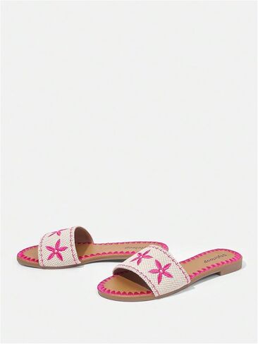 GORGLITTER Women's Summer Beach Flat Cute Sandals 2025 Floral Boho Slide Vacation Shoes in Saudi Arabia