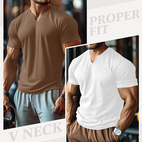 Huukaey 3 Pack Men Men Big and Tall ، V Neck Short Sleeve Plus Size Tops Casual Basic Tees Workout Gymatic Thatirts T in Saudi Arabia