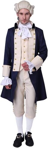 George Washington Cosplay Costume Men Hamilton Colonial Uniform History Outfit in Kuwait