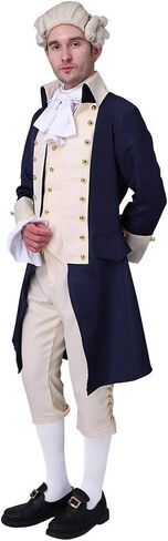 George Washington Cosplay Costume Men Hamilton Colonial Uniform History Outfit in Kuwait