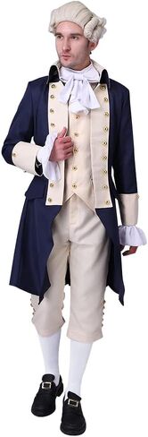 George Washington Cosplay Costume Men Hamilton Colonial Uniform History Outfit in Kuwait