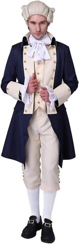 George Washington Cosplay Costume Men Hamilton Colonial Uniform History Outfit in Kuwait