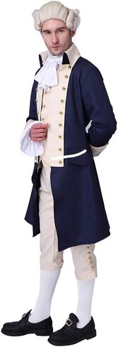 George Washington Cosplay Costume Men Hamilton Colonial Uniform History Outfit in Kuwait