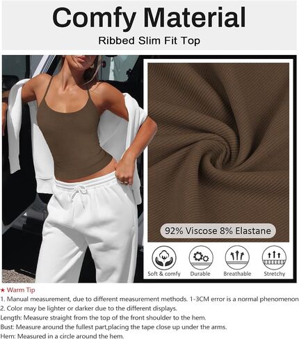 Women's Halter Tops Scoop Neck Spaghetti Strap Racerback Tank for Women Sexy Low Cut Ribbed Slim Fitted Workout Camisole Top in Kuwait
