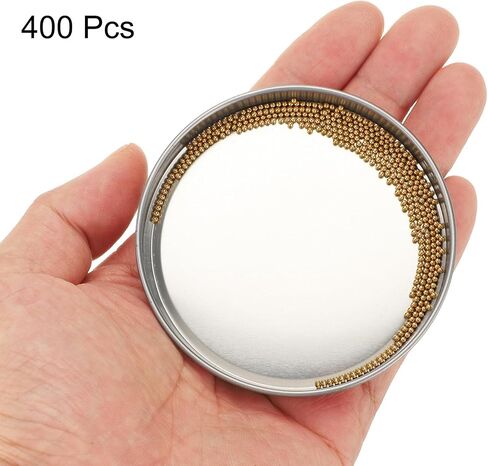 uxcell 400 Pcs Precision Solid Brass Bearing Balls 3mm Industrial Brass Ball Spheres for Machinery, Automotive, and DIY (H62 Brass) in Saudi Arabia