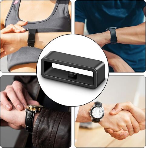 12Pcs Silicone Watch Band Holder, 22/20/18mm Watch Band Keepers Replacement Watches Retainer Strap Loops for Watches Fastener Rings Replacement Accessories in Saudi Arabia