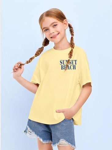 Beach Shirts for Toddler Girls Oversized Beach Bum Shirt Summer Vacation Trip T-Shirts Casual Short Sleeve Tops in Kuwait