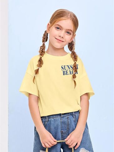 Beach Shirts for Toddler Girls Oversized Beach Bum Shirt Summer Vacation Trip T-Shirts Casual Short Sleeve Tops in Kuwait