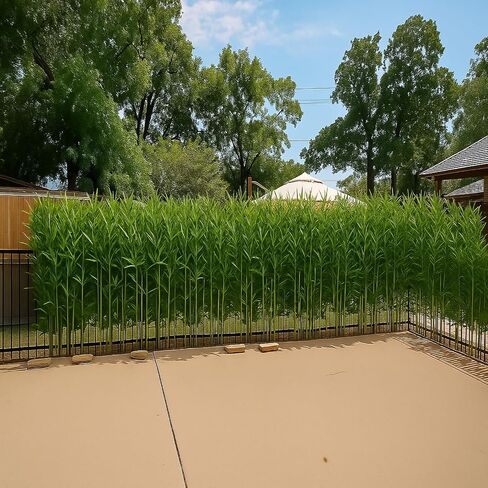 5ft 10 Pack Fake Bamboo, Artificial Bamboo Plants Outdoor, Tall Faux Bamboos Tree for Privacy Covers on Deck and Patio, Decoration for Garden, Yard, Office in Saudi Arabia