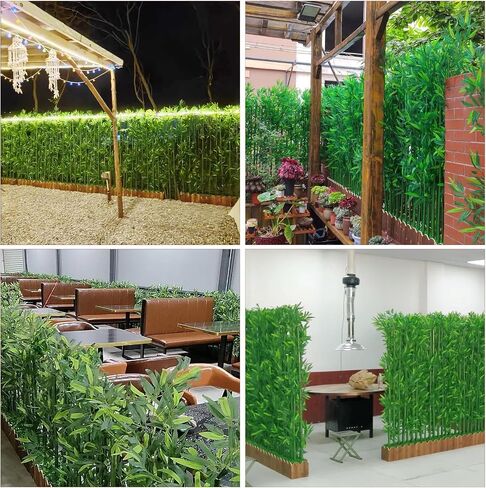 5ft 10 Pack Fake Bamboo, Artificial Bamboo Plants Outdoor, Tall Faux Bamboos Tree for Privacy Covers on Deck and Patio, Decoration for Garden, Yard, Office in Saudi Arabia